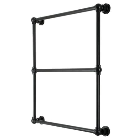 Kingston Brass 30" x 32" Wall Mount Towel Rack, Matte Black DTM32303MB